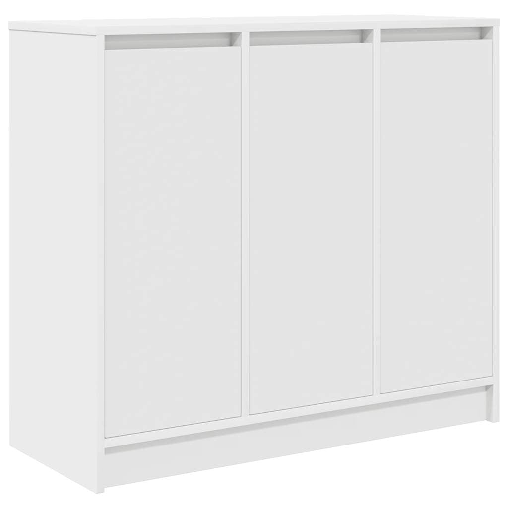 vidaXL Komoda Biała 85x34x76 cm Drewno klejone