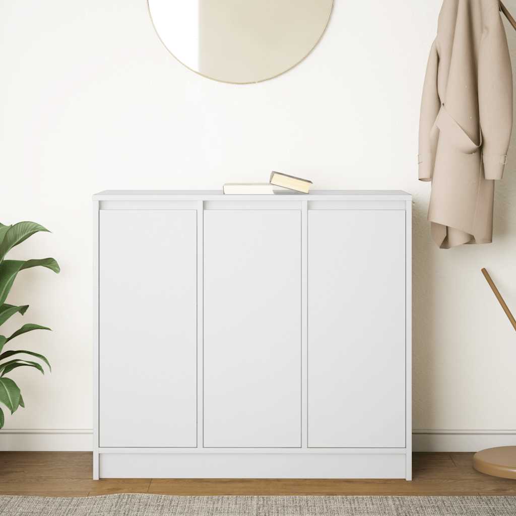 vidaXL Komoda Biała 85x34x76 cm Drewno klejone