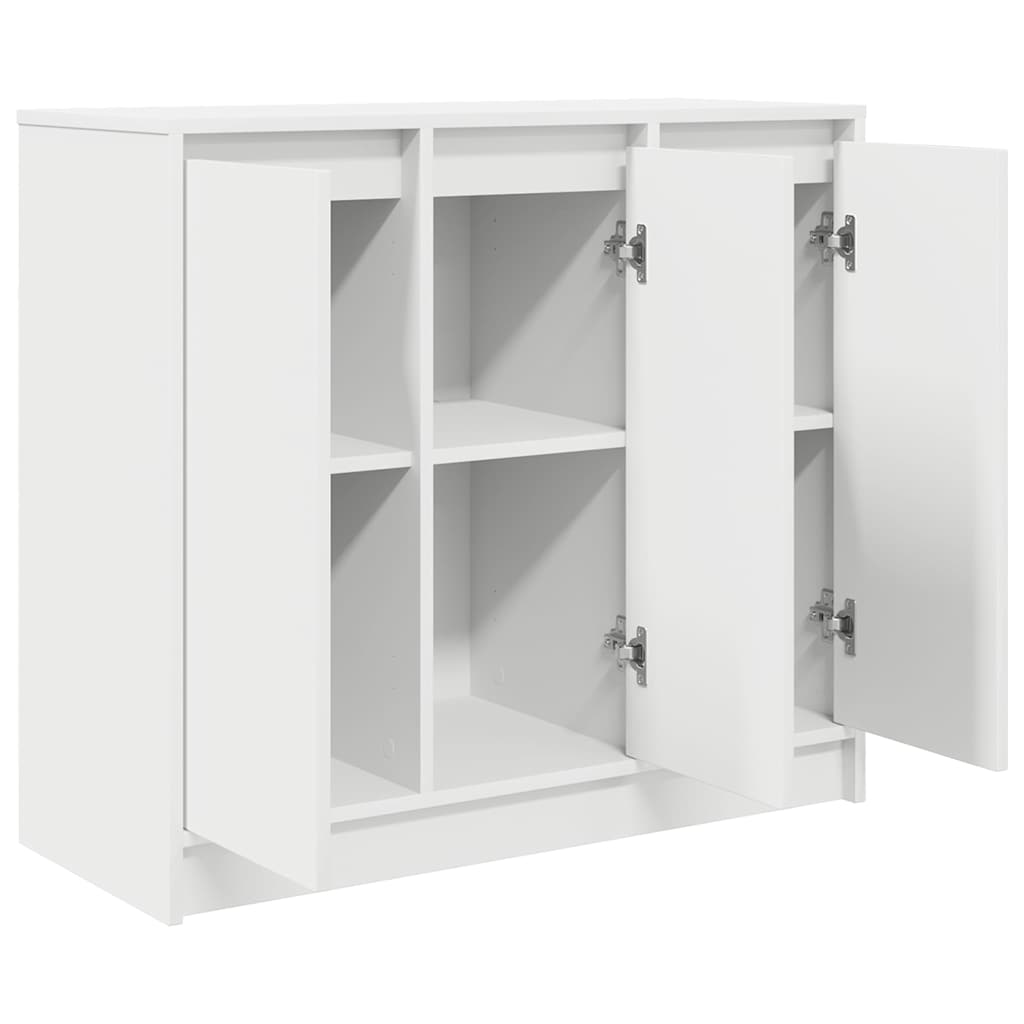 vidaXL Komoda Biała 85x34x76 cm Drewno klejone