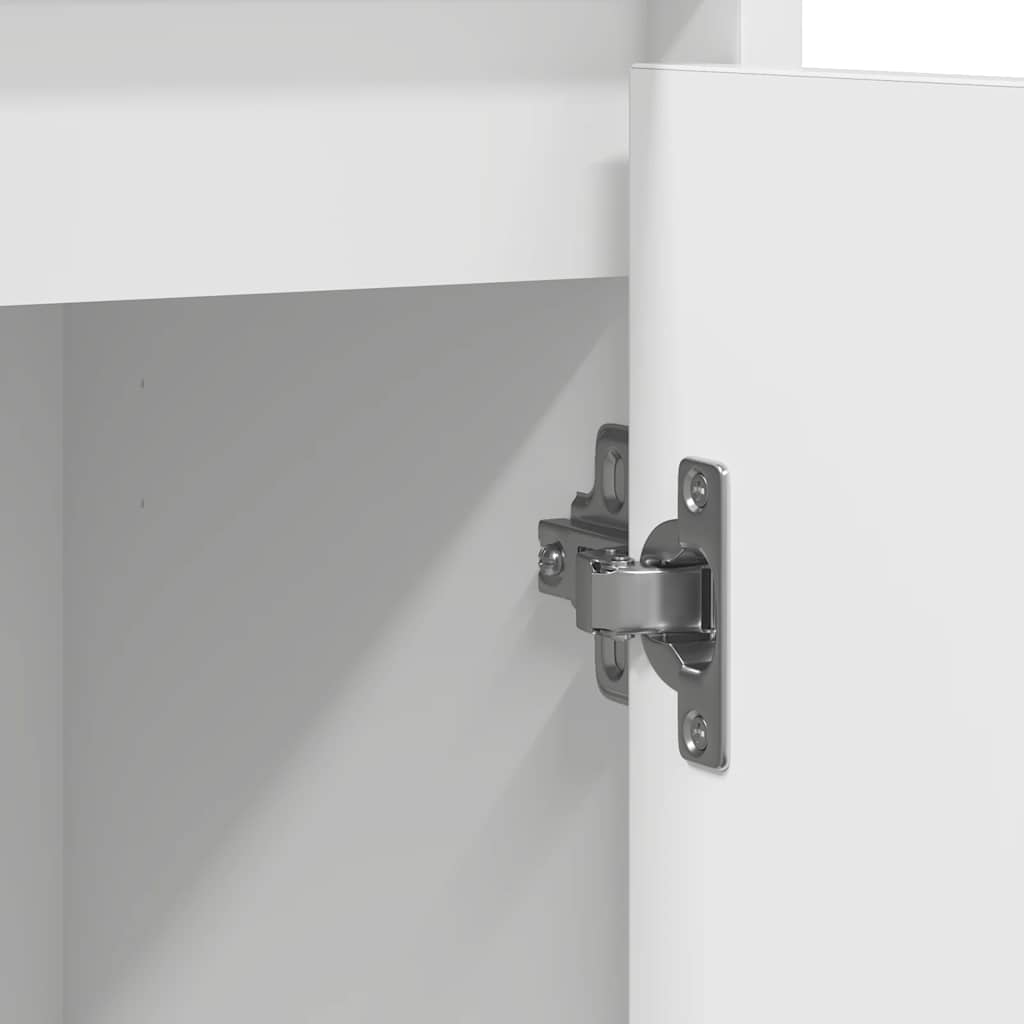 vidaXL Komoda Biała 85x34x76 cm Drewno klejone