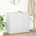 vidaXL Komoda Biała 85x34x76 cm Drewno klejone