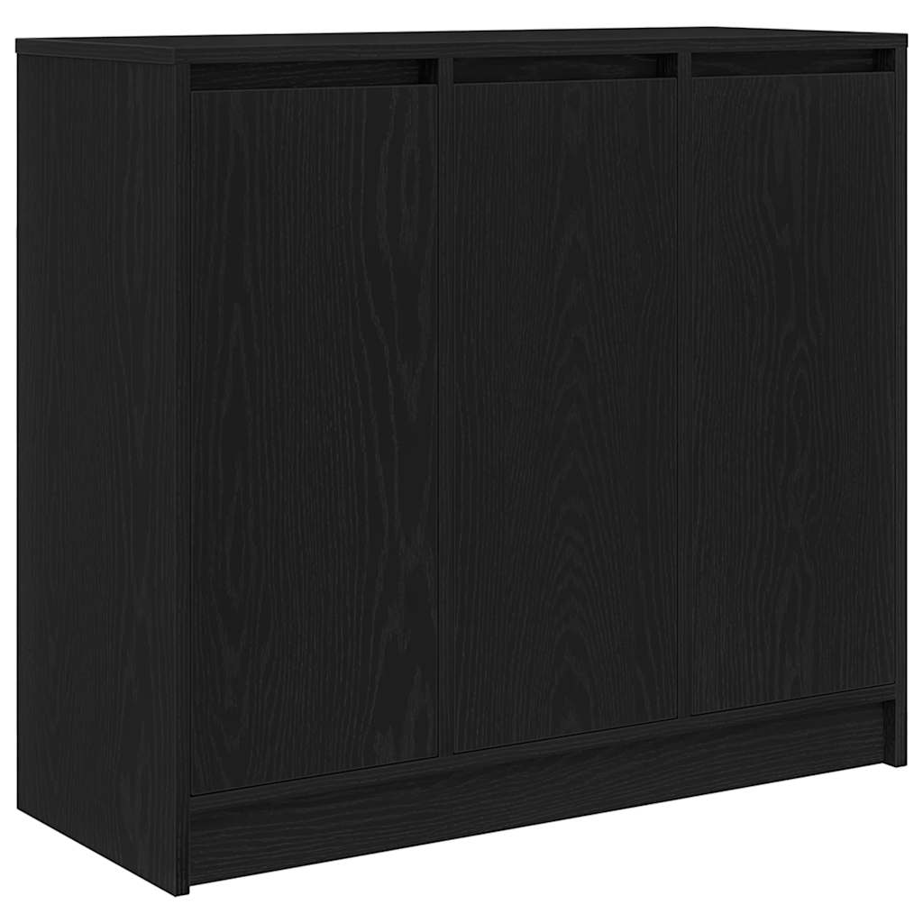 vidaXL Komoda Czarny Dąb 85x34x76 cm Drewno klejone