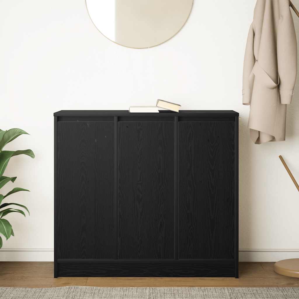vidaXL Komoda Czarny Dąb 85x34x76 cm Drewno klejone