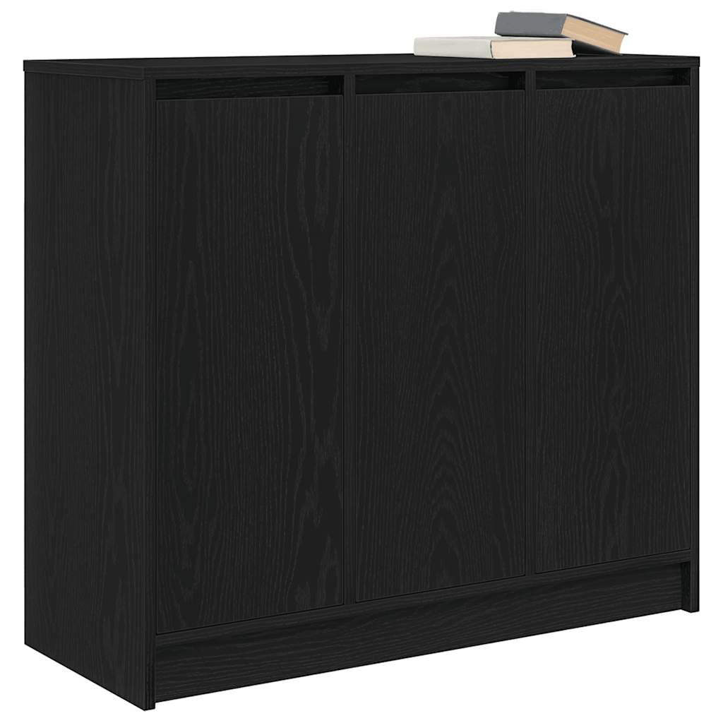 vidaXL Komoda Czarny Dąb 85x34x76 cm Drewno klejone