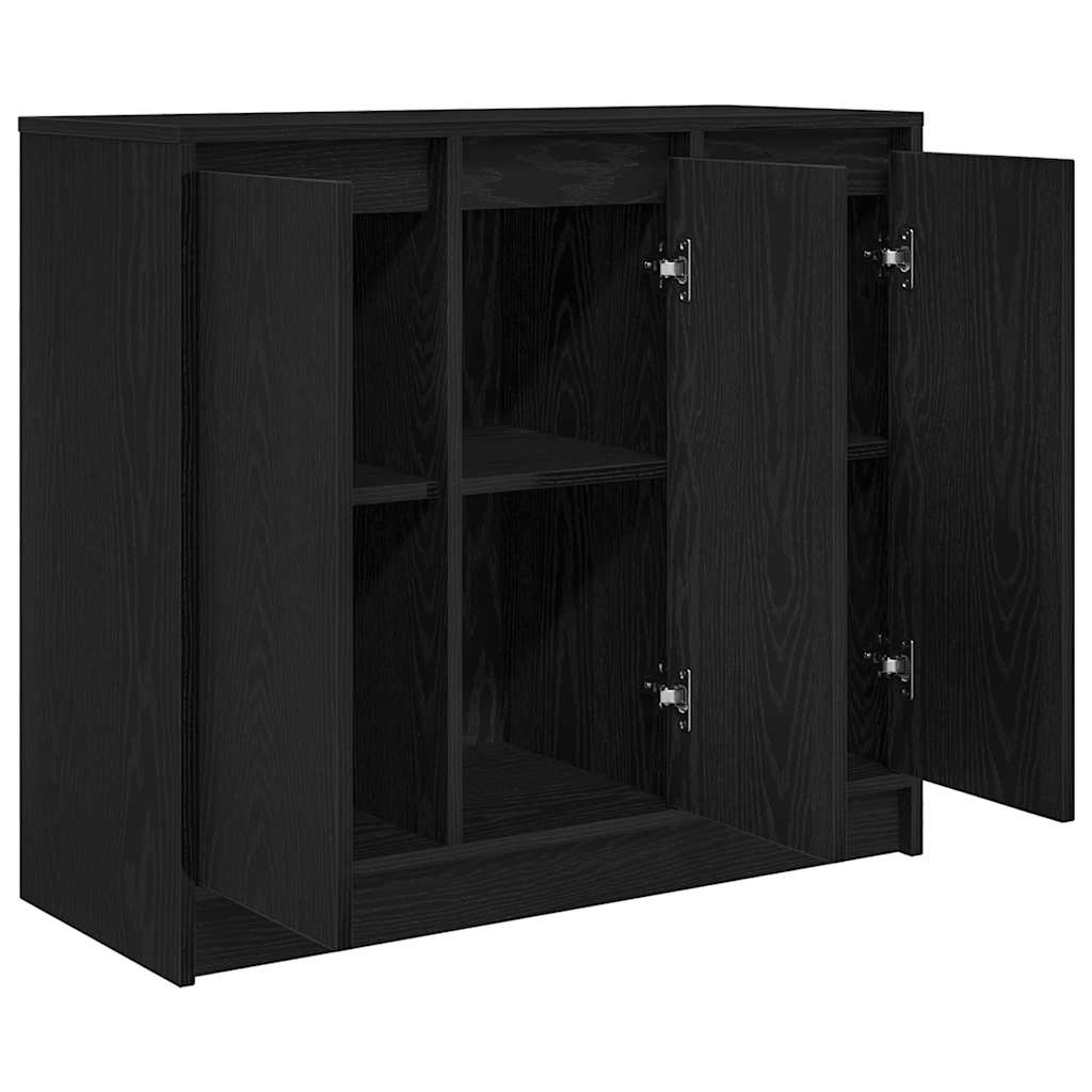 vidaXL Komoda Czarny Dąb 85x34x76 cm Drewno klejone