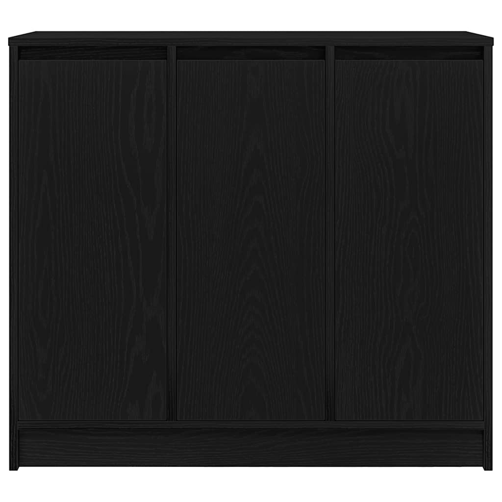 vidaXL Komoda Czarny Dąb 85x34x76 cm Drewno klejone