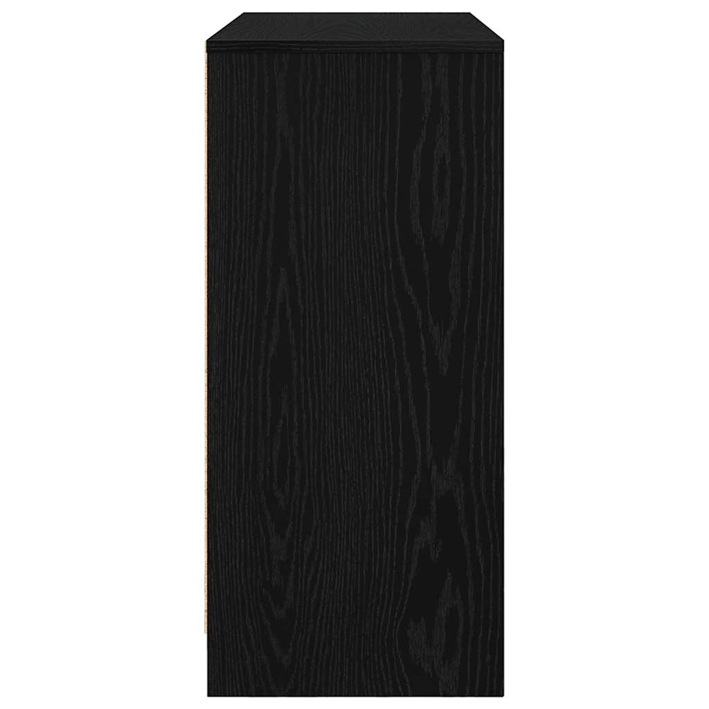 vidaXL Komoda Czarny Dąb 85x34x76 cm Drewno klejone