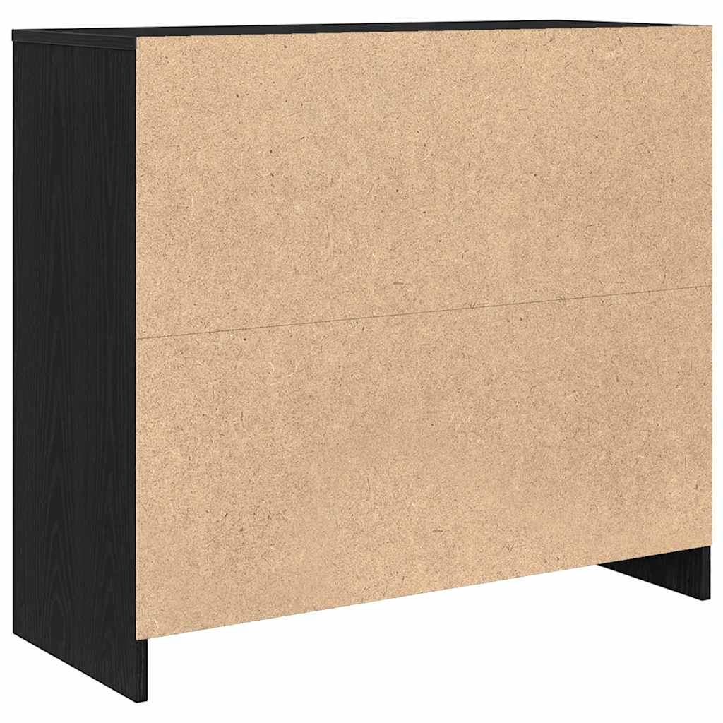 vidaXL Komoda Czarny Dąb 85x34x76 cm Drewno klejone