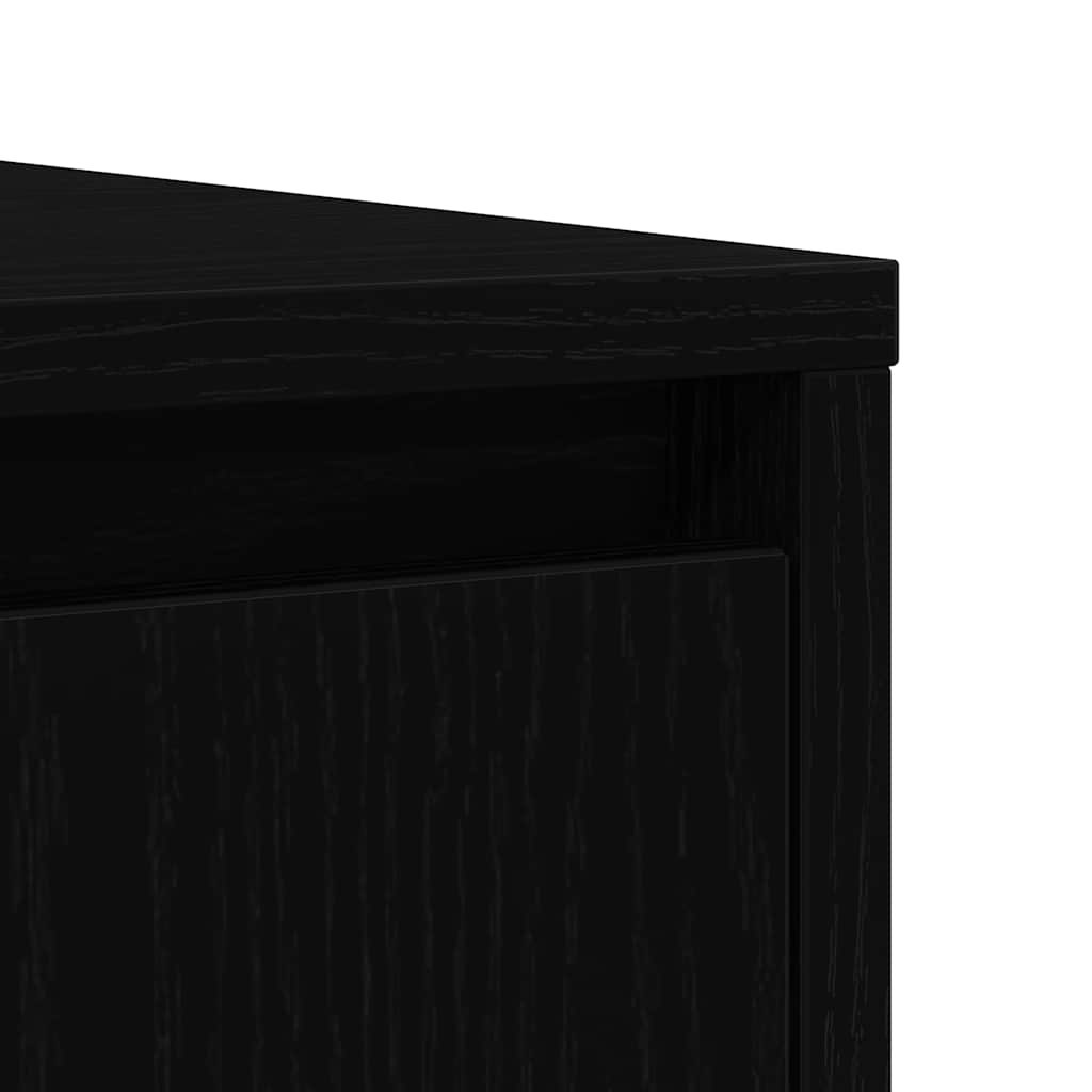 vidaXL Komoda Czarny Dąb 85x34x76 cm Drewno klejone