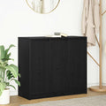 vidaXL Komoda Czarny Dąb 85x34x76 cm Drewno klejone