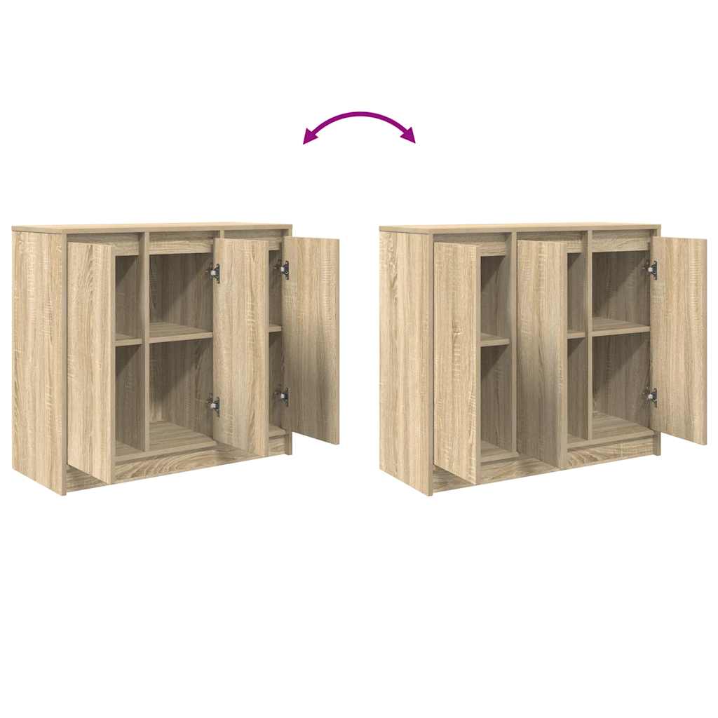 vidaXL Komoda Sonoma Oak 85x34x76 cm Drewno klejone