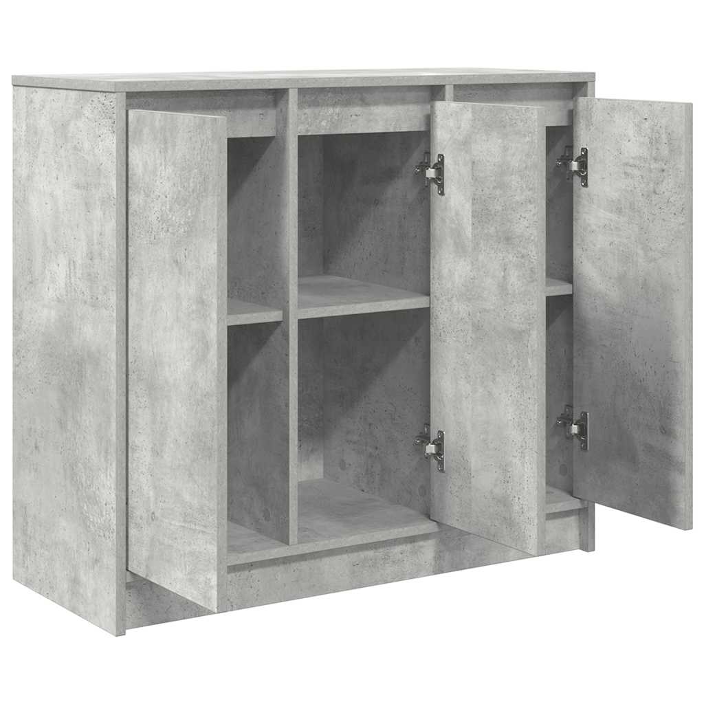 vidaXL Komoda Betonowa Szara 85x34x76 cm Drewno klejone