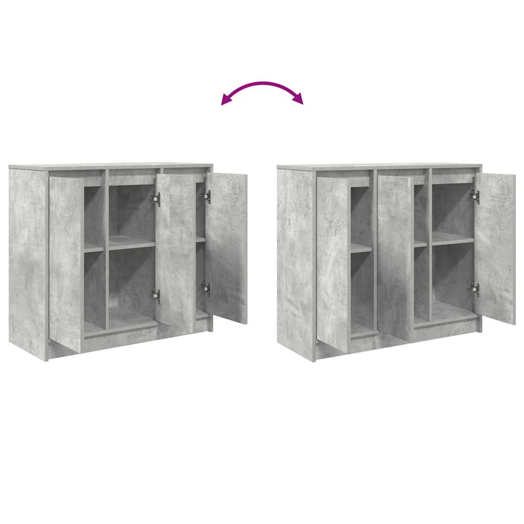 vidaXL Komoda Betonowa Szara 85x34x76 cm Drewno klejone
