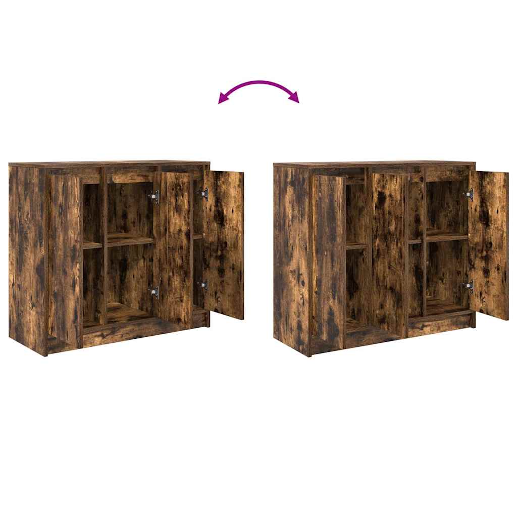 vidaXL Komoda Dąb wędzony 85x34x76 cm Drewno klejone