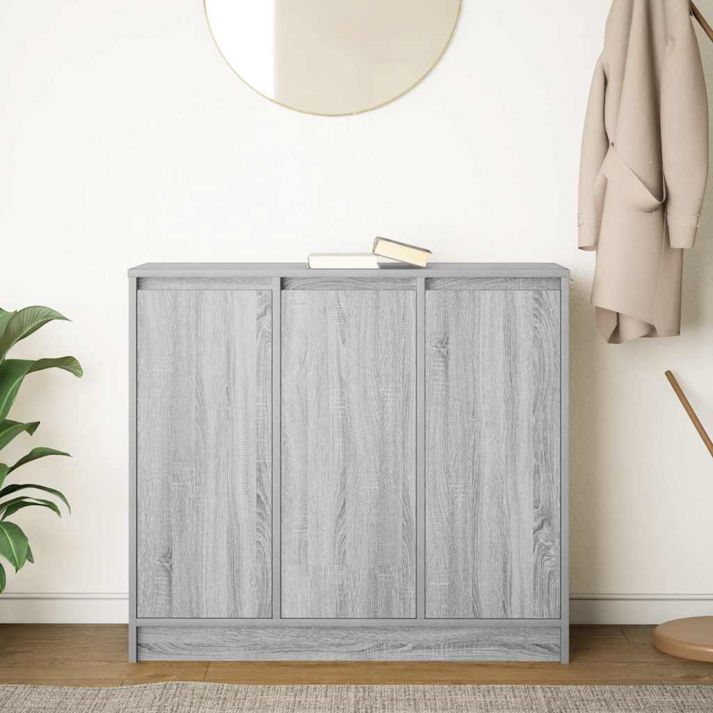 vidaXL Komoda Szara Sonoma 85x34x76 cm Drewno klejone