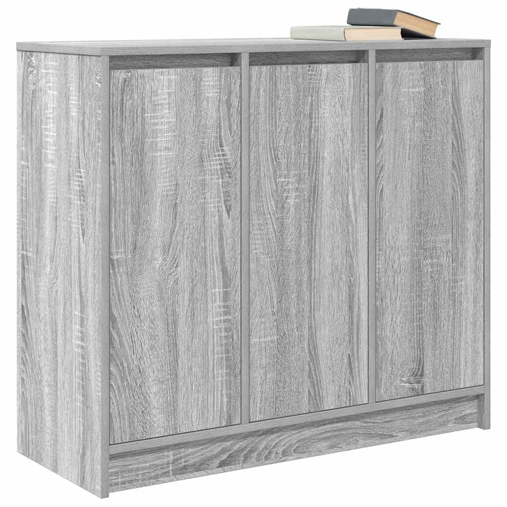 vidaXL Komoda Szara Sonoma 85x34x76 cm Drewno klejone