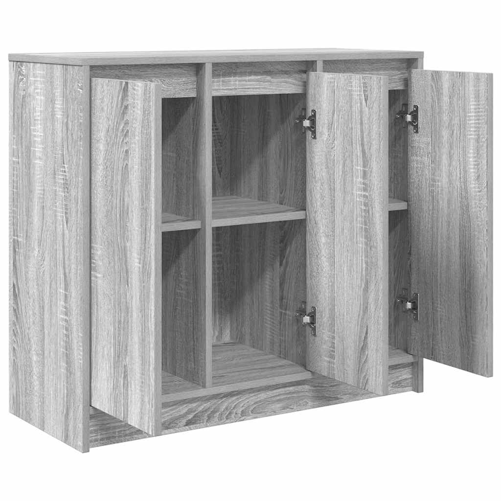 vidaXL Komoda Szara Sonoma 85x34x76 cm Drewno klejone