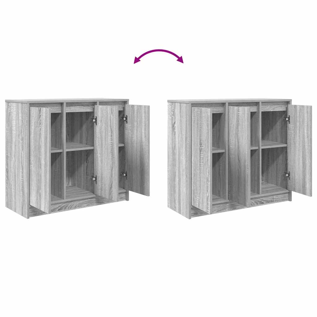vidaXL Komoda Szara Sonoma 85x34x76 cm Drewno klejone