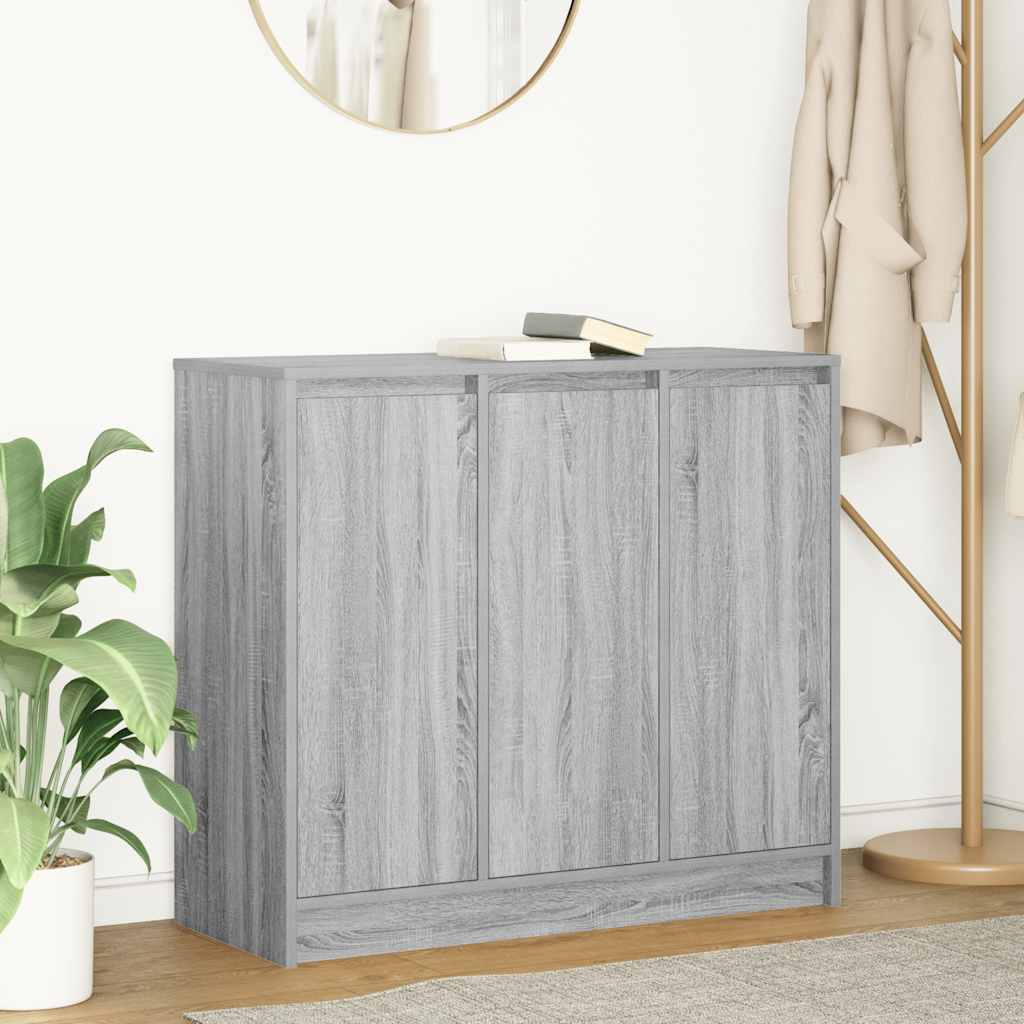 vidaXL Komoda Szara Sonoma 85x34x76 cm Drewno klejone