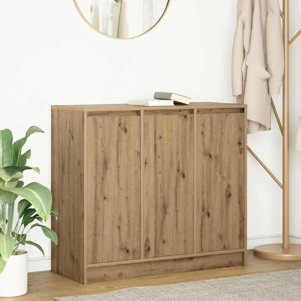vidaXL Komoda Artisan Dąb 85x34x76 cm Drewno klejone