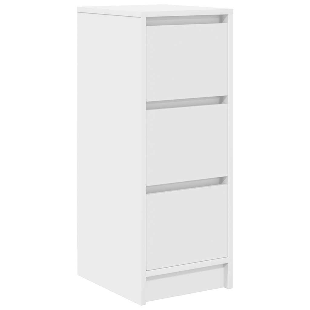 vidaXL Komoda Biała 29,5x34x76 cm Drewno klejone
