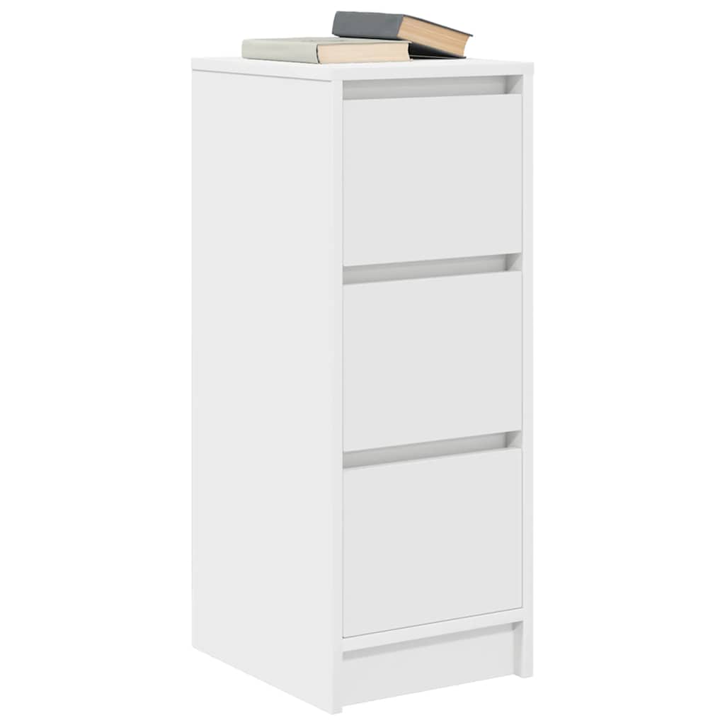 vidaXL Komoda Biała 29,5x34x76 cm Drewno klejone