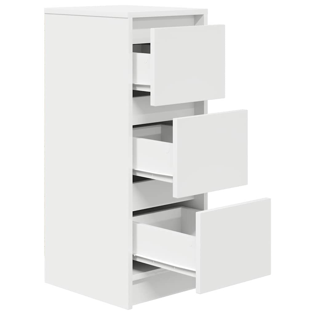vidaXL Komoda Biała 29,5x34x76 cm Drewno klejone