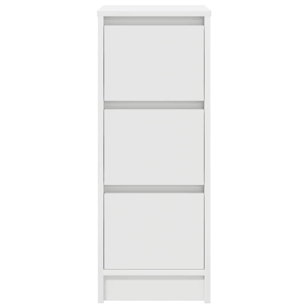vidaXL Komoda Biała 29,5x34x76 cm Drewno klejone