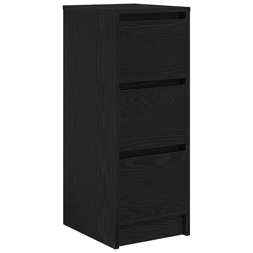 vidaXL Komoda Czarny Dąb 29,5x34x76 cm Drewno klejone