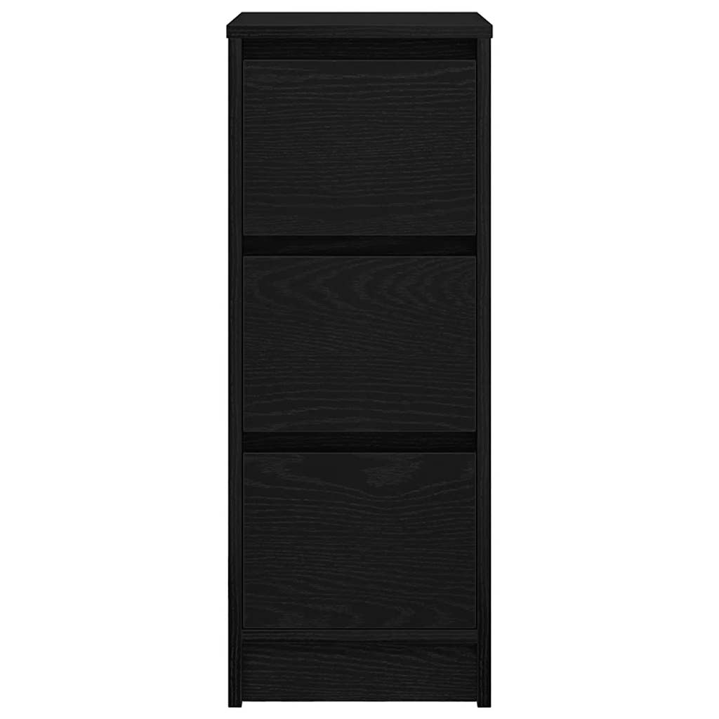 vidaXL Komoda Czarny Dąb 29,5x34x76 cm Drewno klejone