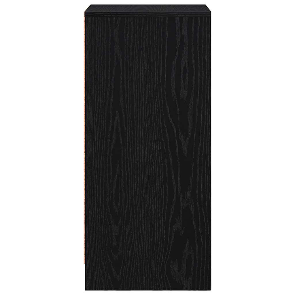 vidaXL Komoda Czarny Dąb 29,5x34x76 cm Drewno klejone