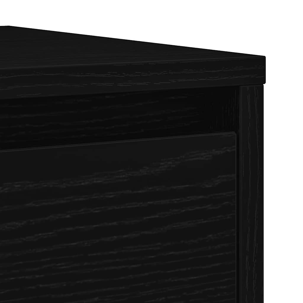 vidaXL Komoda Czarny Dąb 29,5x34x76 cm Drewno klejone