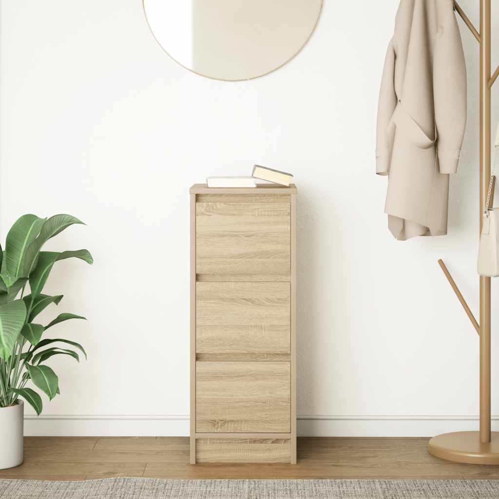 vidaXL Komoda Sonoma Oak 29,5x34x76 cm Drewno klejone