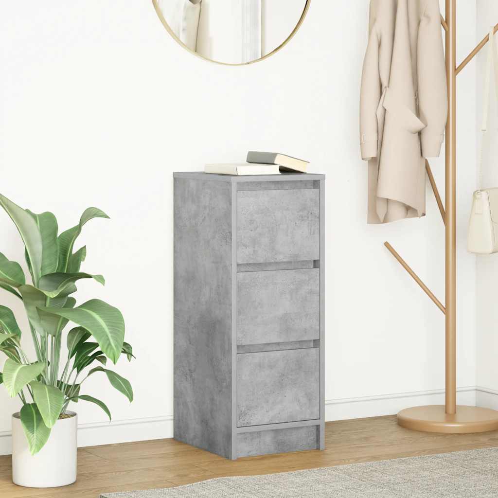 vidaXL Komoda Betonowa Szara 29,5x34x76 cm Drewno klejone