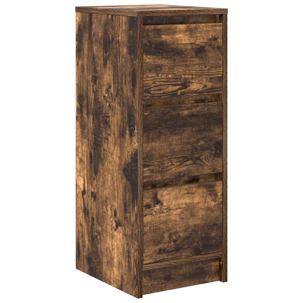 vidaXL Komoda Dąb wędzony 29,5x34x76 cm Drewno klejone