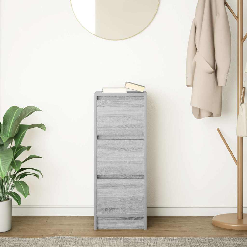 vidaXL Komoda Szara Sonoma 29,5x34x76 cm Drewno klejone