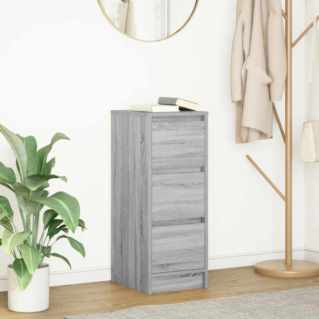 vidaXL Komoda Szara Sonoma 29,5x34x76 cm Drewno klejone