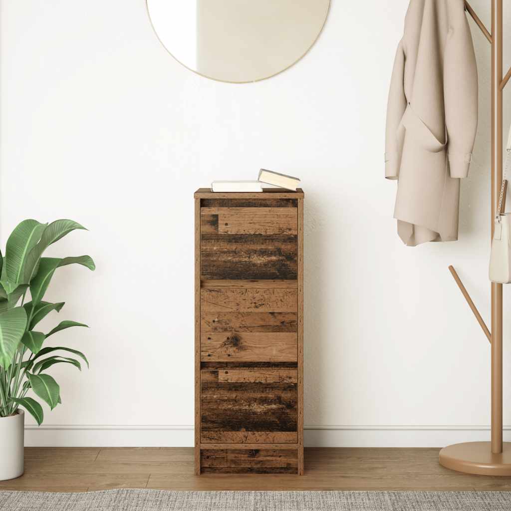 vidaXL Komoda Stare drewno 29,5x34x76 cm Drewno klejone