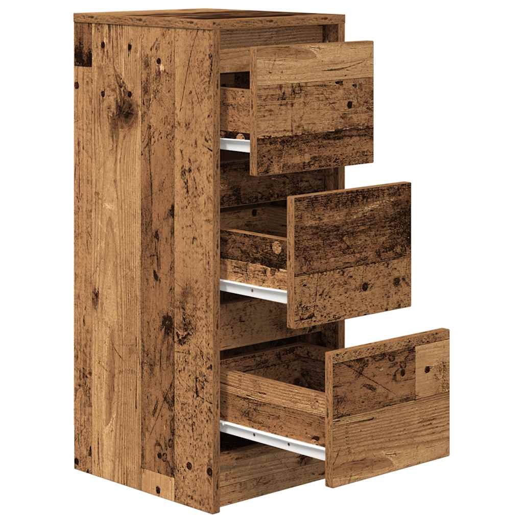 vidaXL Komoda Stare drewno 29,5x34x76 cm Drewno klejone
