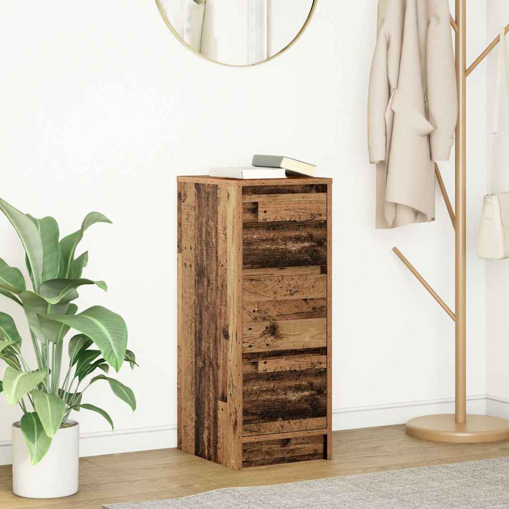vidaXL Komoda Stare drewno 29,5x34x76 cm Drewno klejone