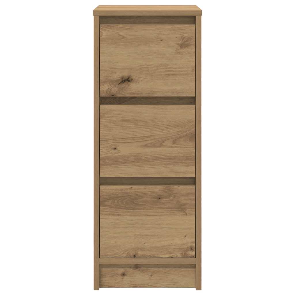 vidaXL Komoda Artisan Dąb 29,5x34x76 cm Drewno klejone