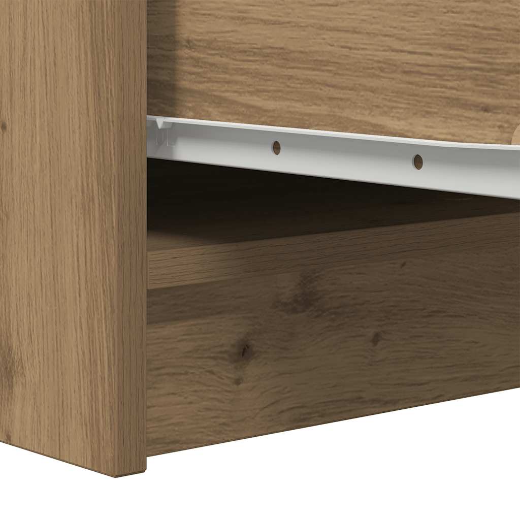 vidaXL Komoda Artisan Dąb 29,5x34x76 cm Drewno klejone