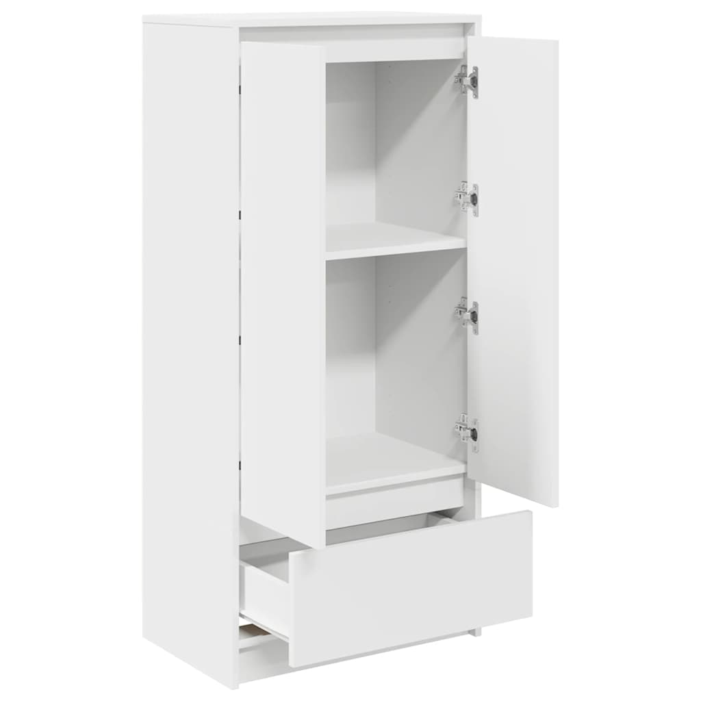 vidaXL Szafka z szufladą Biała 55,5x34x119,5 cm Drewno klejone