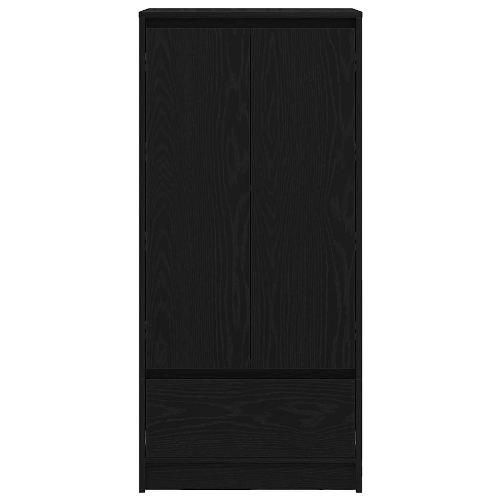 vidaXL Szafka z szufladą Czarny dąb 55,5x34x119,5 cm Drewno klejone