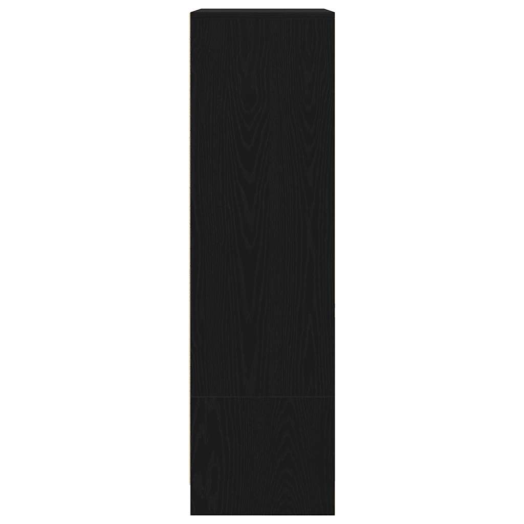 vidaXL Szafka z szufladą Czarny dąb 55,5x34x119,5 cm Drewno klejone