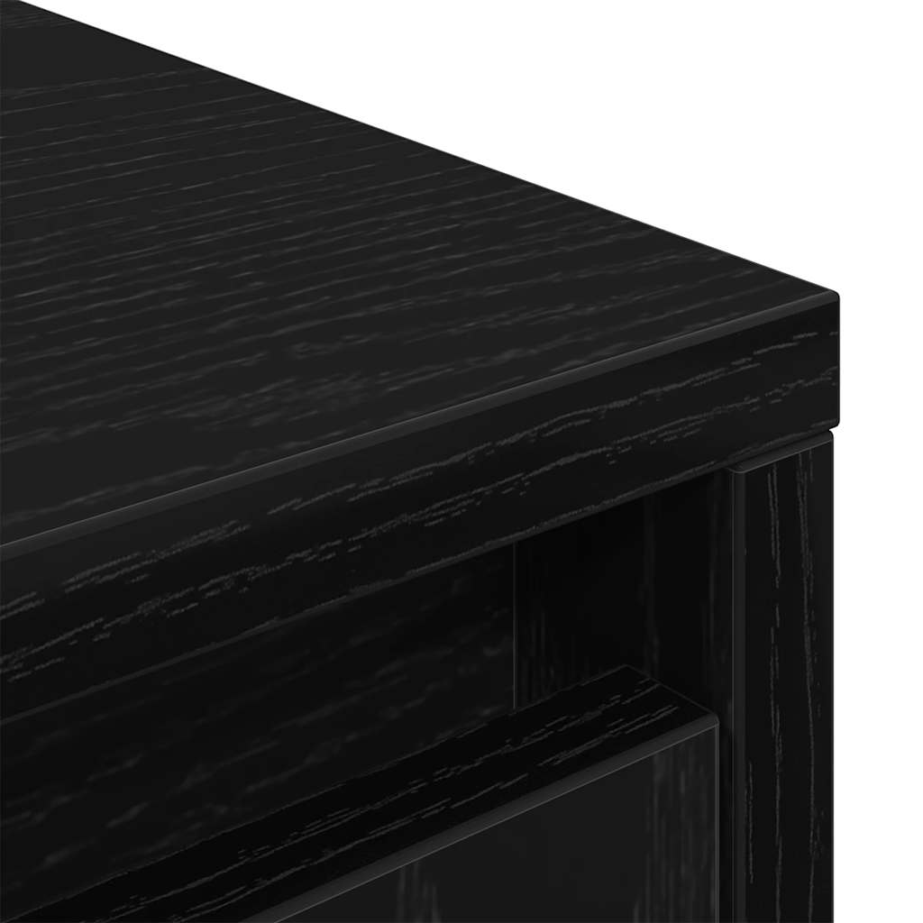 vidaXL Szafka z szufladą Czarny dąb 55,5x34x119,5 cm Drewno klejone