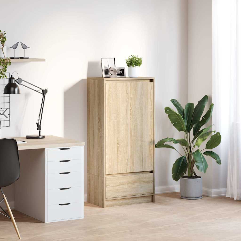 vidaXL Szafka z szufladą Dąb Sonoma 55,5x34x119,5 cm Drewno klejone