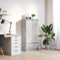 vidaXL Szafka z szufladą Beton Szary 55,5x34x119,5 cm Drewno klejone