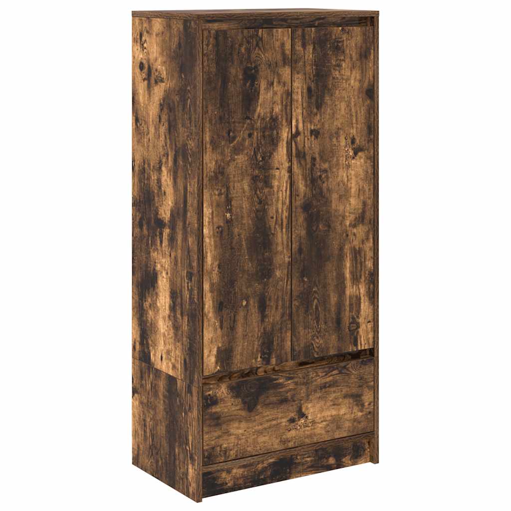 vidaXL Szafka z szufladą Dąb wędzony 55,5x34x119,5 cm Drewno klejone