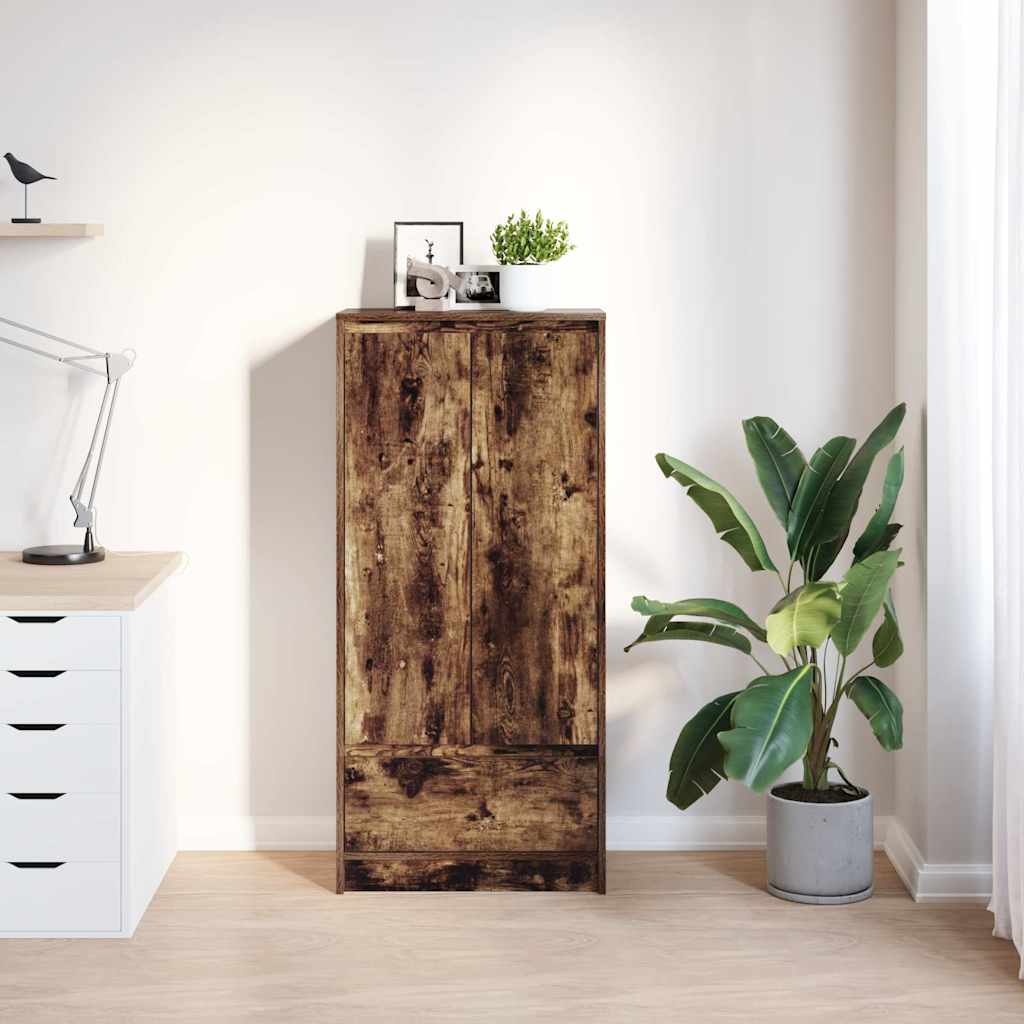 vidaXL Szafka z szufladą Dąb wędzony 55,5x34x119,5 cm Drewno klejone